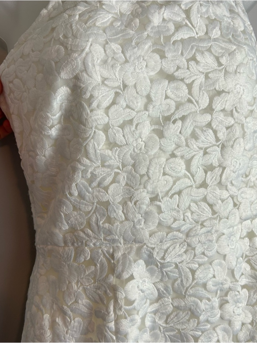 Reiss NWT Sophia One Shoulder White Lace Midi Dress Size 6 - Picture 5 of 16